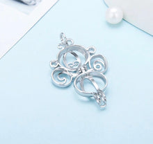 Load image into Gallery viewer, Princess Carriage Sterling Silver Cage Necklace Set
