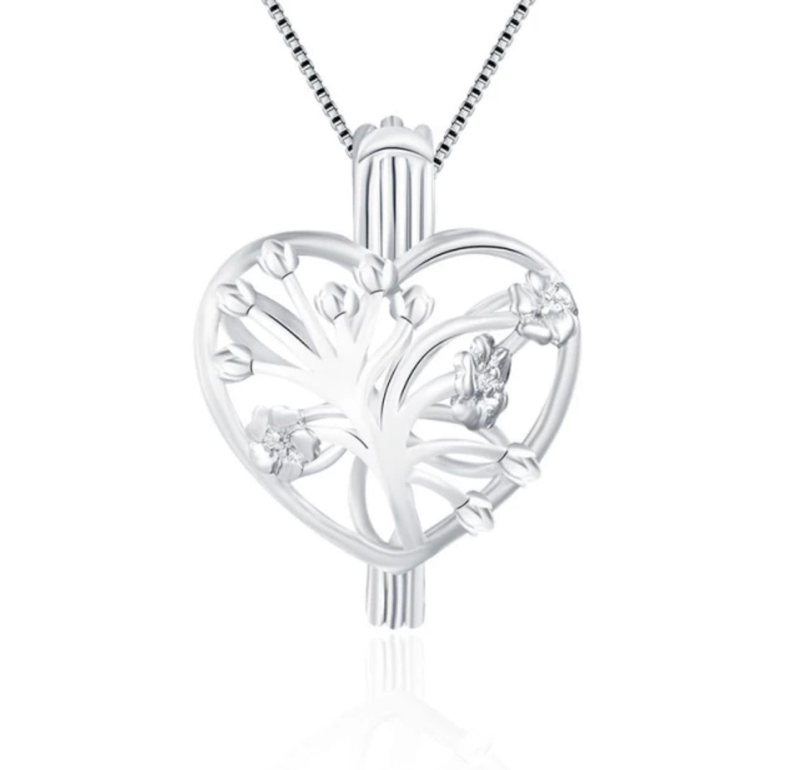 Tree of Life Sterling Silver Cage Pendant