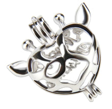 Load image into Gallery viewer, Merry Christmas Reindeer Sterling Silver Cage Pendant
