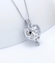 Load image into Gallery viewer, Romantic Heart Sterling Silver Cage Necklace Set

