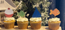 Load image into Gallery viewer, Fishing Theme Cupcake Toppers
