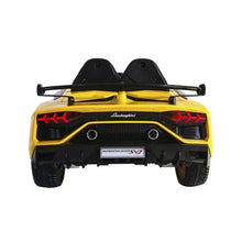 Load image into Gallery viewer, Licensed 2024 Lamborghini Aventador SVJ Ride On Upgraded | 12V | Leather Seat | Rubber Tires | 1 Seater | Remote
