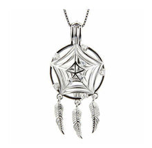 Load image into Gallery viewer, Dream Catcher Sterling Silver Cage Necklace Set
