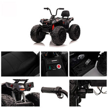Load image into Gallery viewer, Upgraded 2025 Kids Ride On Car 4x4 Off-road ATV 24V With Monster Tires, Independent Suspension, LED Lights | Leather Seat | Rubber Tires
