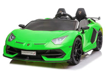 Load image into Gallery viewer, Licensed 2024 | 12V Lamborghini Aventador SVJ | 2 Seater Ride-On Upgraded | Rubber Tires | Leather Seat | Remote
