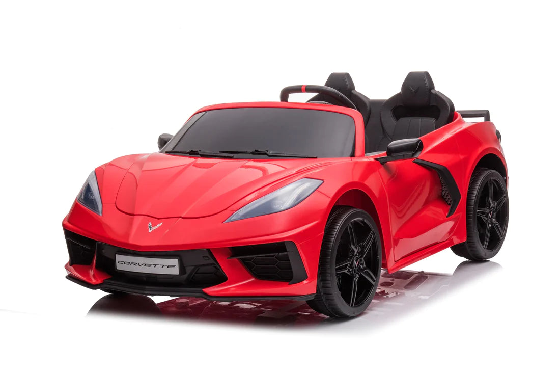 New Item | 2024 Licensed Chevrolet Corvette C8 | 2 Seater Ride On Car | Leather Seat | Rubber Tires | Remote