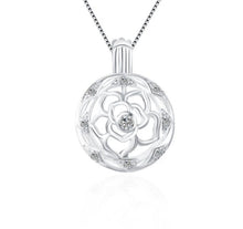 Load image into Gallery viewer, Dazzling Rose Bloom Sterling Silver Cage Pendant

