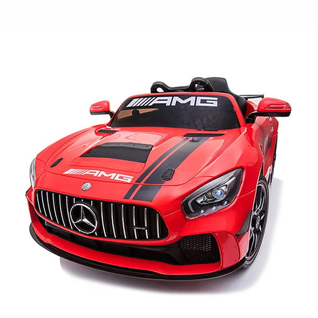 2025 Licensed Mercedes GT4 AMG Ride-On Car Upgraded | 12V /6V | TV Mp4 | Leather Seat | Rubber Tires | 1 Seater | Remote