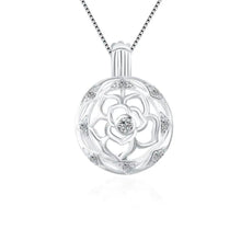 Load image into Gallery viewer, Dazzling Rose Bloom Sterling Silver Cage Pendant
