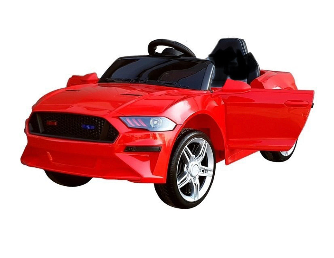 2025 Mustang Style Kids Ride-On Car | 12V | Leather Seat | Rubber Tires | Upgraded 1 Seater | Remote