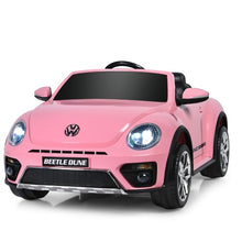 Load image into Gallery viewer, New 2024 Item | 12V Licensed Volkswagen Beetle Kids Ride On Car 1 Seater Upgraded | Open Doors | Lights | Ages 1-8 | Remote
