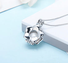 Load image into Gallery viewer, Flower Bloom Sterling Silver Cage Necklace Set
