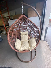 Load image into Gallery viewer, Outdoor Patio Egg Swing Chair W/  Stand, Cushion, Pole, Basket - Heavy Duty Chair In 4 Colours | Cushions in 4 Colours
