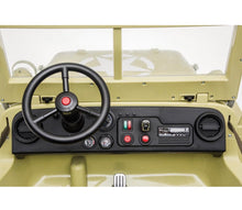 Load image into Gallery viewer, 2024 Military Pre Order 24V Willy 4x4 Jeep Style Truck Upgraded | 3 Seater Ride-On | Leather Seats | Rubber Tires | Remote
