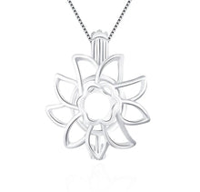 Load image into Gallery viewer, Sunflower Sterling Silver Cage Pendant
