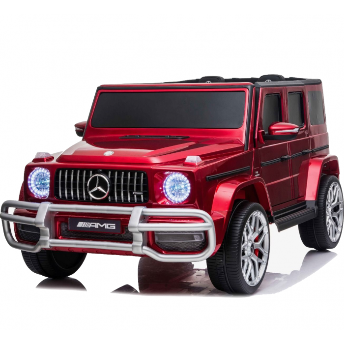 Licensed 2024 Mercedes GWagon G63 Painted Red Upgraded | 2 Seater | 24V | 4x4 Kids Ride-On | Leather Seats | Pre Order | Rubber Tires | Remote
