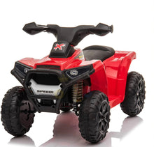 Load image into Gallery viewer, Super Cool 2024 Upgraded 6V Quad/ATV X Edition Ride On for Kids | Rubber Tires | Leather Seat | Music- Red | Ages 1-4
