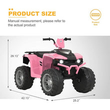 Load image into Gallery viewer, The 2025 | 12V Kids Ride On Car Pink | 1 Seater | 4 Wheeler ATV  | LED Lights | Upgraded Tires
