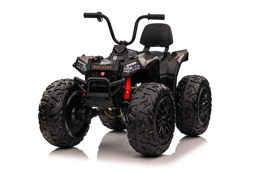 Upgraded 2024 Kids Ride On Car 4x4 Off-road ATV 24V With Monster Tires, Independent Suspension, LED Lights | Leather Seat | Rubber Tires