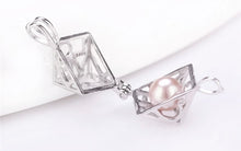 Load image into Gallery viewer, Love Cube Sterling Silver Cage Necklace Set
