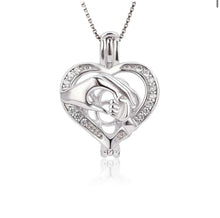 Load image into Gallery viewer, Mothers Love Sterling Silver Cage Necklace Set
