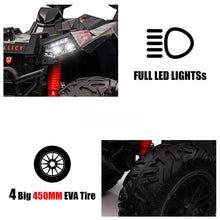 Load image into Gallery viewer, 2024 Kids Ride On Car 4x4 Off-road ATV 12V with Monster Tires, Independent Suspension, Realistic Lights | Leather Seat | Rubber Tires
