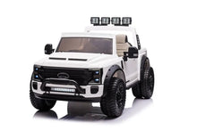 Load image into Gallery viewer, [Pick Up Only] New Assembled 2024 White Upgraded Licensed Ford Super Duty F450 Custom Edition 24V Lifted | 2 Seater | Leather Seats | Rubber Tires | Remote
