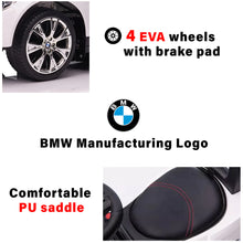 Load image into Gallery viewer, Licensed 2024 BMW M5 4-in-1 Push Pedal Ride On Car Baby Walker W Push Bar, Leather Seat, Foot Rest  Rocking Chair Rails | Rubber Tires
