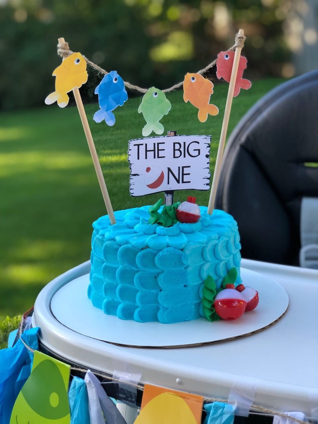 The Big One Fish Cake Topper