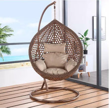 Load image into Gallery viewer, Outdoor Patio Egg Swing Chair W/  Stand, Cushion, Pole, Basket - Heavy Duty Chair In 4 Colours | Cushions in 4 Colours

