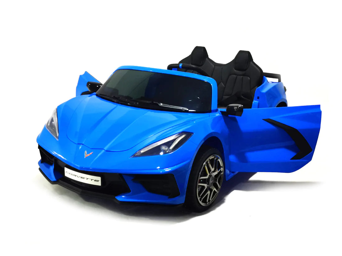 New Item | 2025 Licensed 24V Chevrolet Corvette C8 | 2 Seater Ride On Car | Leather Seat | Rubber Tires | Remote
