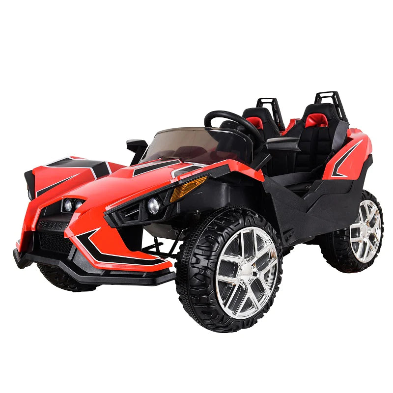 New 2025 | 24V Ride on | Upgraded Polaris Style Slingshot | 2 Seater | 4x4 | Ages 3-8 | Leather Seats | Rubber Tires | Remote
