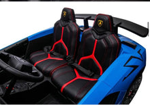 Load image into Gallery viewer, New Licensed 2024 Lamborghini SV 24V XXL Ride on Massive 2 seater | Leather Seats | Rubber Tires | Can Hold Adult &amp; Child
