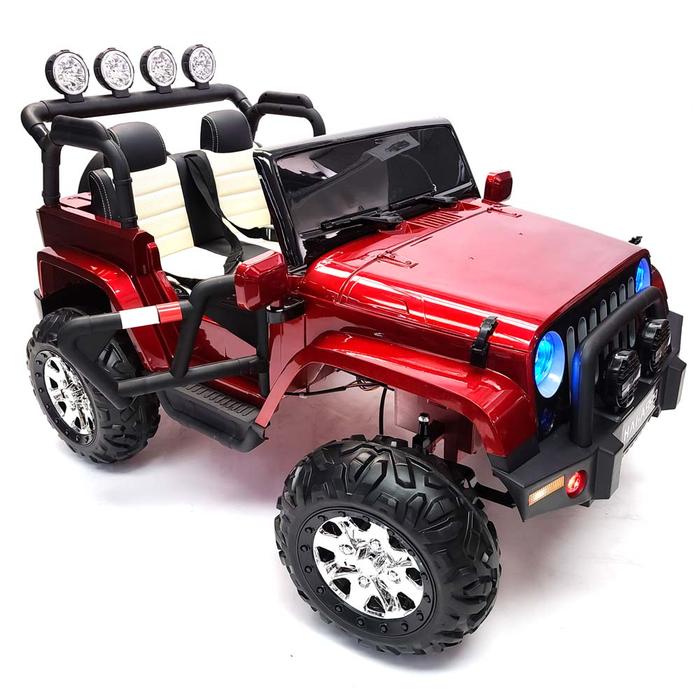 Upgraded 2024 XXL 24V Jeep Ultra 4x4 | Leather Seats | Rubber Tires | 2 Seater | Remote