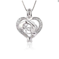 Mothers Love Sterling Silver Cage Pendant