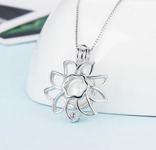 Load image into Gallery viewer, Sunflower Sterling Silver Cage Pendant
