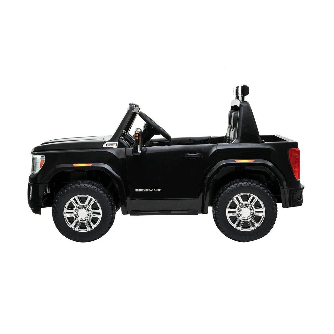 2025 Licensed 24V GMC Sierra Denali Pick Up Truck 2 Seater Kids Ride On Upgraded Motors Leather Seats Rubber Tires Remote Pre Order White