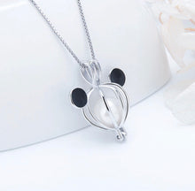 Load image into Gallery viewer, Mouse Sterling Silver Cage Necklace Set
