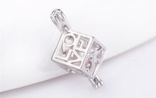 Load image into Gallery viewer, Love Cube Sterling Silver Cage Necklace Set
