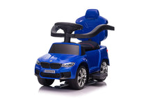 Load image into Gallery viewer, Licensed 2025 BMW M5 4-in-1 Push Pedal Ride On Car Baby Walker W Push Bar, Leather Seat, Foot Rest  Rocking Chair Rails | Rubber Tires
