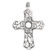 Classy Fashion Cross Sterling Silver Cage Necklace Set
