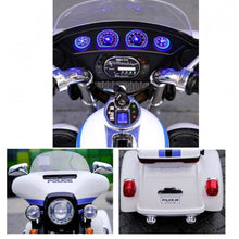 Load image into Gallery viewer, 12V Cool Kids 2025 Ride On Police Motorcycle Tricycle Motorbike | Siren Lights | Leather Seat | Walkie Talkie | Ages 3-8

