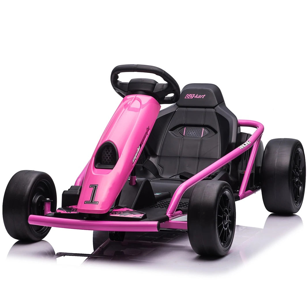 The New 2025 ECD 1 Seater Go Kart 24V Racer Drifter Kids & Adults GoKart |  Upgraded Seat | Rubber Wheels