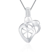 True Love Sterling Silver Cage Necklace Set