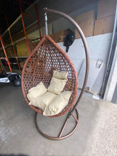 Load image into Gallery viewer, Outdoor Patio Egg Swing Chair W/  Stand, Cushion, Pole, Basket - Heavy Duty Chair In 4 Colours | Cushions in 4 Colours
