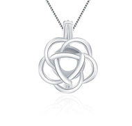Rose Blossom Sterling Silver Cage Pendant