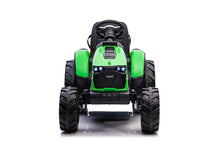 Load image into Gallery viewer, Upgraded 2025 Electric 12V Farm Tractor Kids Ride On Car 1 Seater With Trailer | Leather Seat | Upgraded | LED Lights | Rubber Tires
