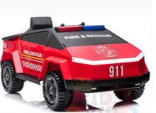 Load image into Gallery viewer, New Item 2024 Upgraded 4x4 | 12V Fire Officer Ride On For Kids | Rubber Wheels | Leather Seat | Remote | Ages 1-6
