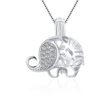 Load image into Gallery viewer, Elegant Elephant Sterling Silver Cage Necklace Set
