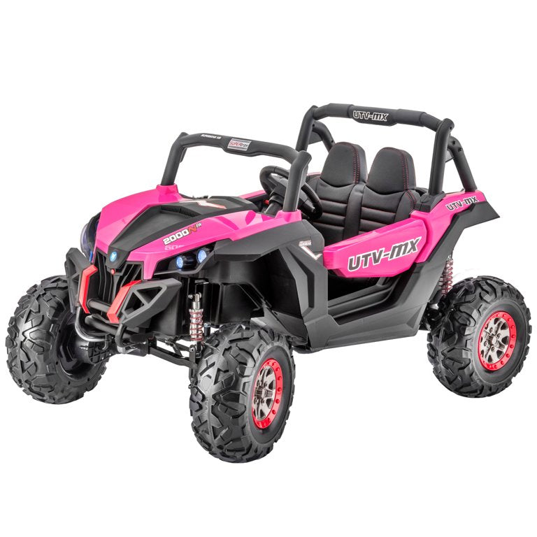 2024 XMX603 Utv Pink-2 Seater Ride-On 4x4 | MP3 | Upgraded 24V | Leather Seats | Rubber Tires | Remote